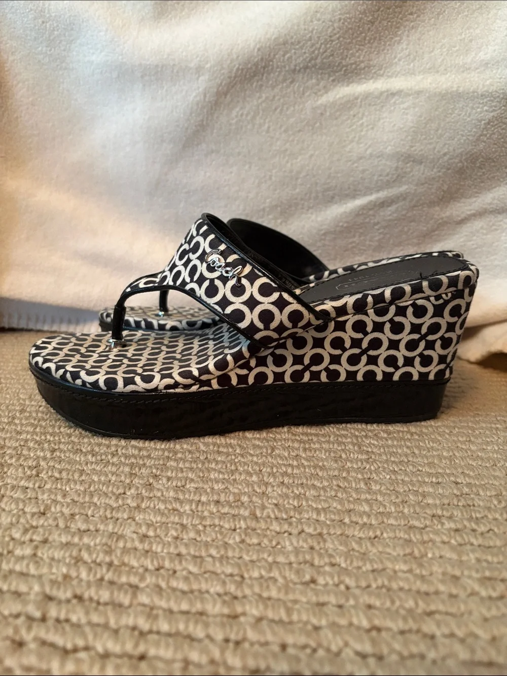 Coach wedge thong